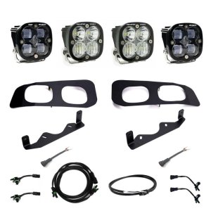 Ford F250 Super Duty Fog Pocket Kit - Baja Designs - Squadron SAE/Sport - Clear - `23-`27